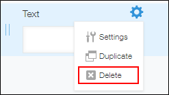 Screenshot: Clicking the "Delete" icon of the field